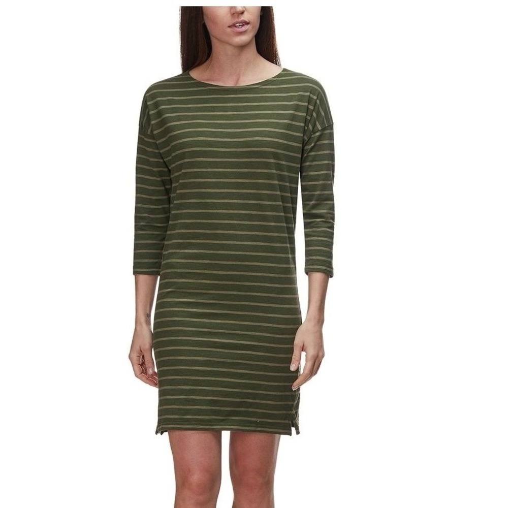 Patagonia Worn Wear Womens XS Striped Organic Cotton 3/4 Sleeve T-Shirt Dress